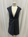 Virgin Wool Double Breasted Blazer Dress w/ Sequin Pinstripe