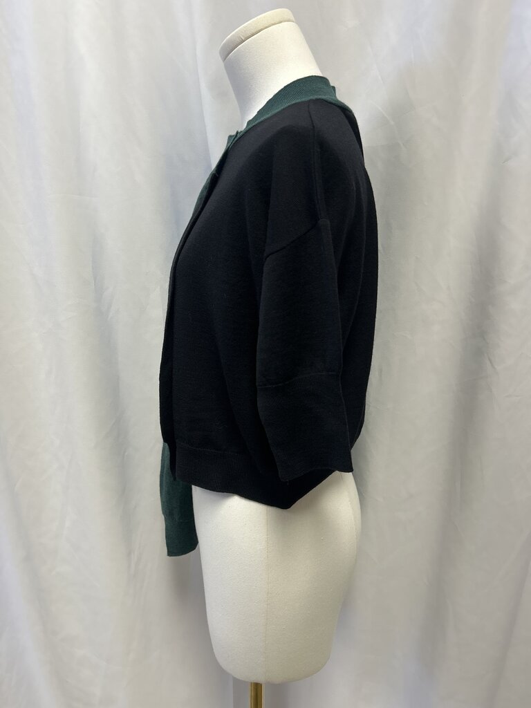 Marni Colorblock Asymmetrical Short Sleeve Sweater