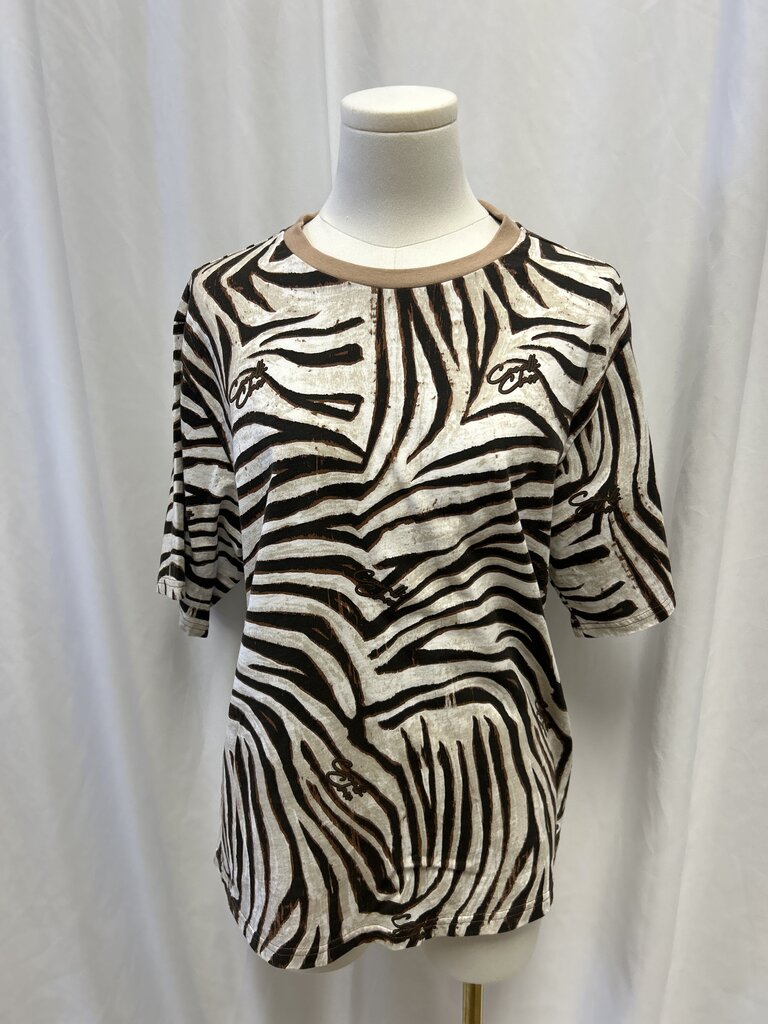 Cavalli Class Animal Print Crew Neck Tee