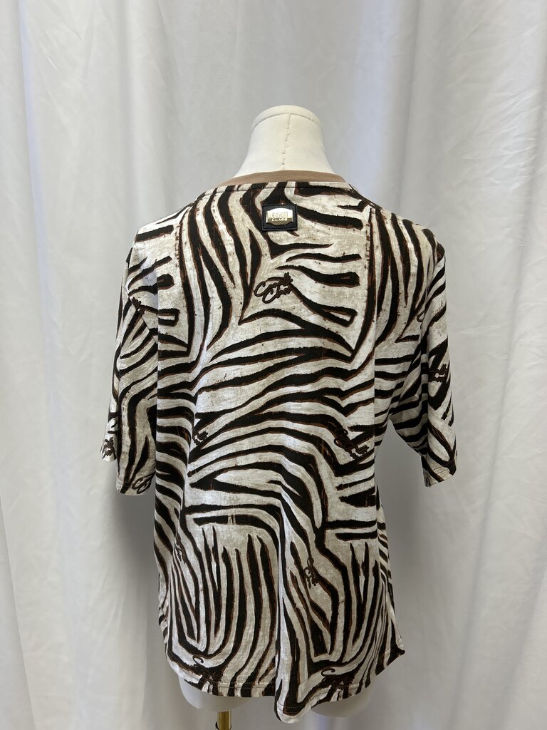 Cavalli Class Animal Print Crew Neck Tee