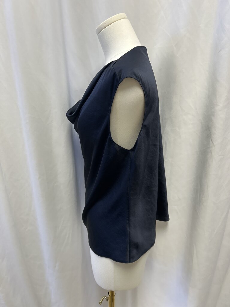 Theory Polysatin Cowl Neck Sleeveless Top
