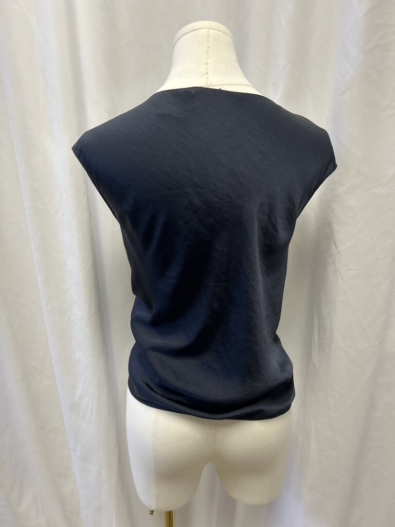 Theory Polysatin Cowl Neck Sleeveless Top