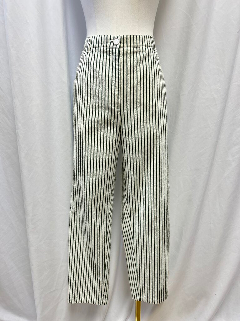 Cotton Blend Seersucker Pinstripe Pant