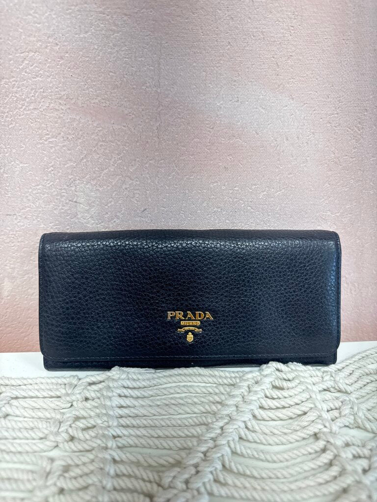 Prada Vitello Daino Leather Wallet