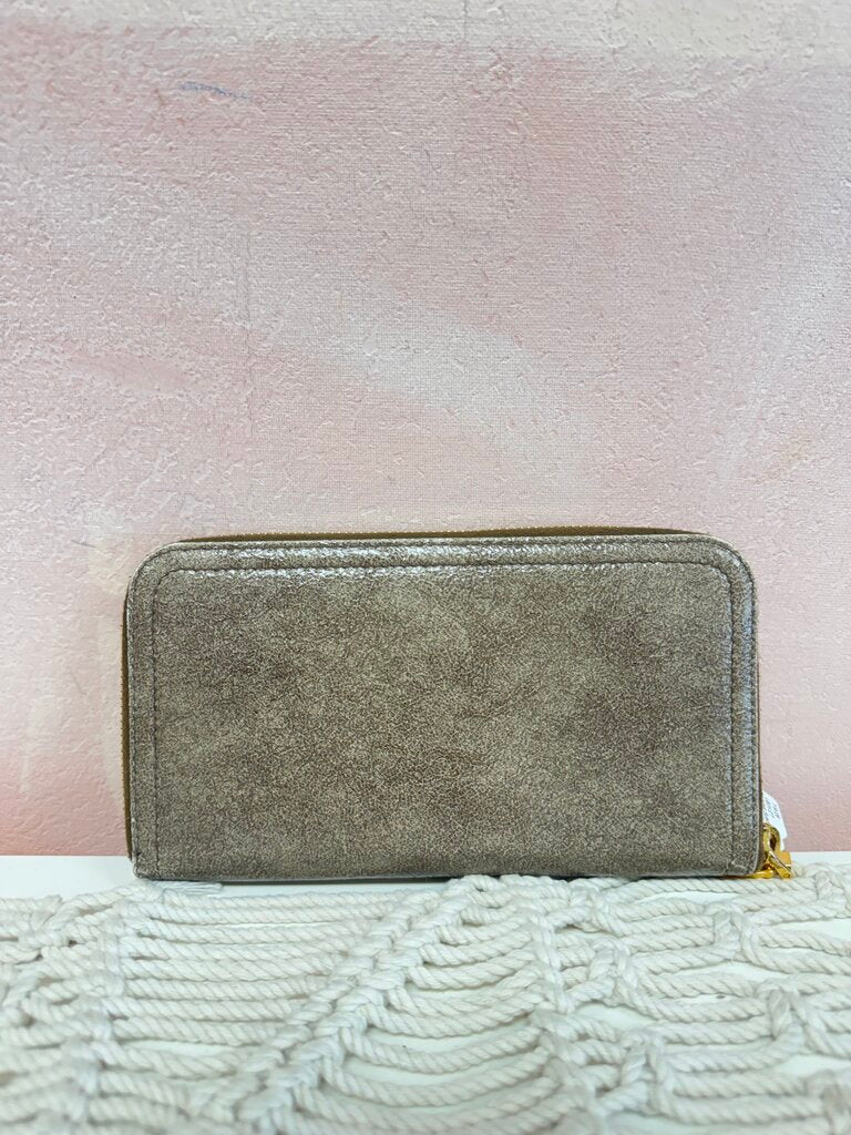 Prada Coated Suede Continental Wallet (Interior Zipper Sticks Occasionally)