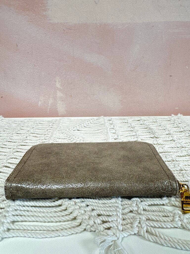 Prada Coated Suede Continental Wallet (Interior Zipper Sticks Occasionally)