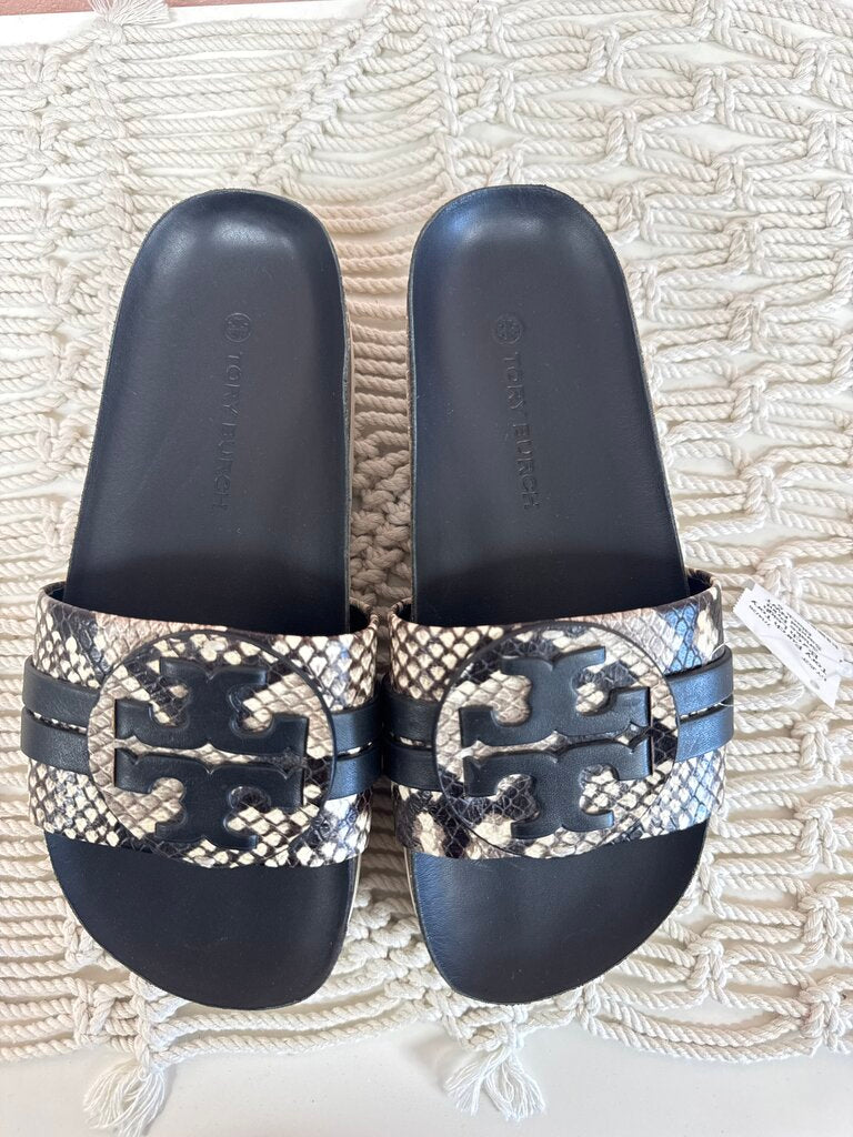 Tory Burch Leigh Snake Print Sandal NWT