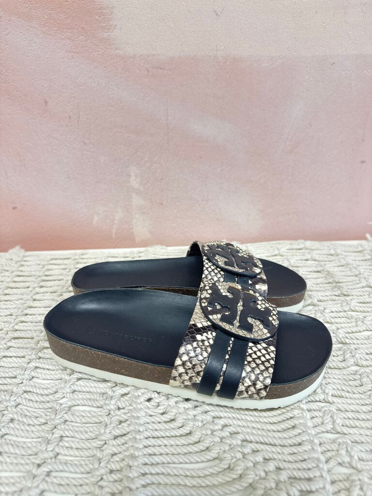 Tory Burch Leigh Snake Print Sandal NWT