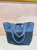 MZ Wallace Two Tone Quilted Large Tote