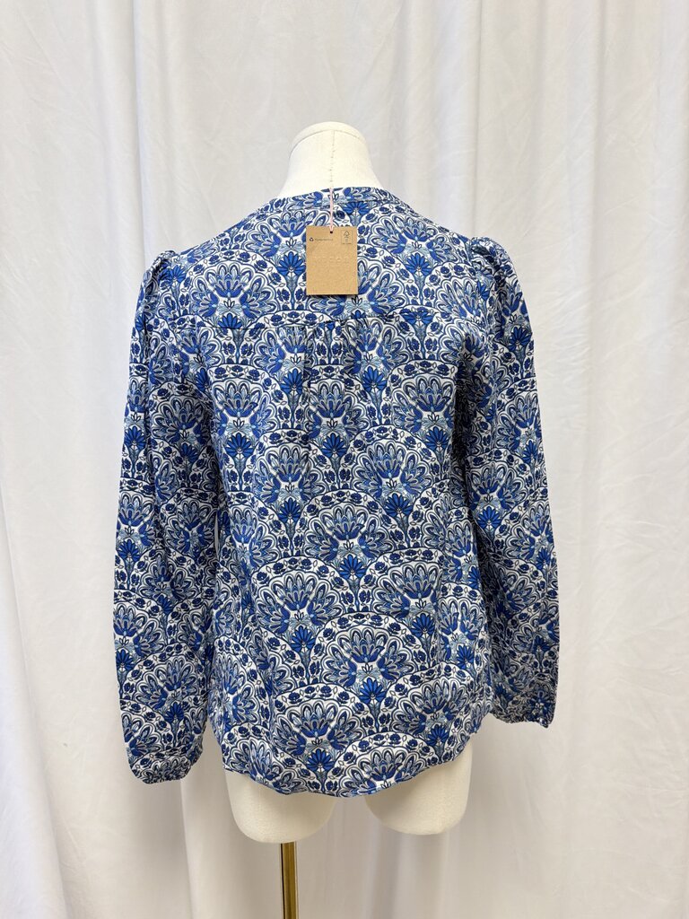 Boden V-Neck Floral Print Long Sleeve Blouse NWT
