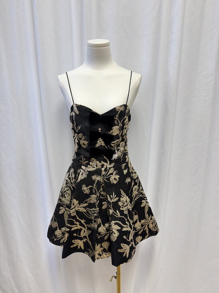 alice + olivia Daniela Bow Mini Dress