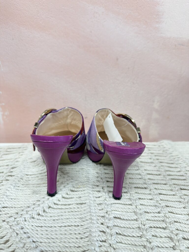 Pucci Multi Color Corduroy Mule