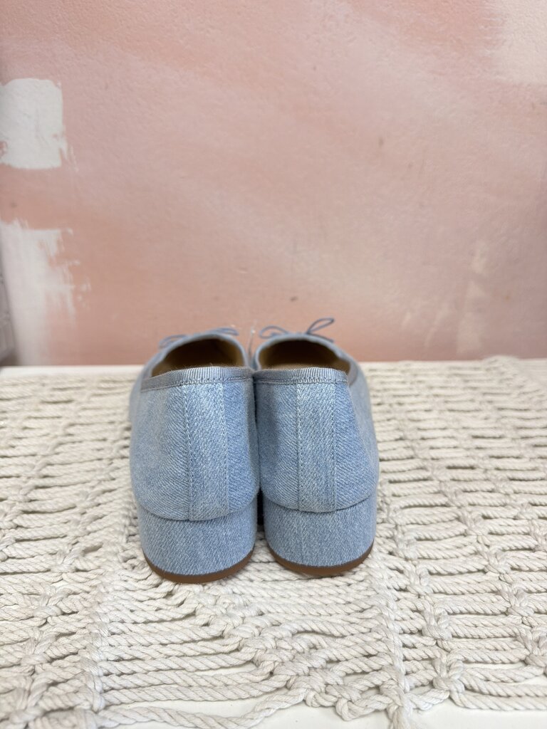 Veronica Beard Denim Bow Accent Pump