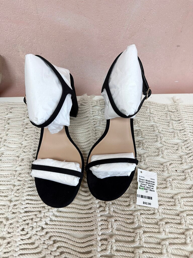 Stuart Weitzman "Jones" Suede Block Heel w/ Box NWT