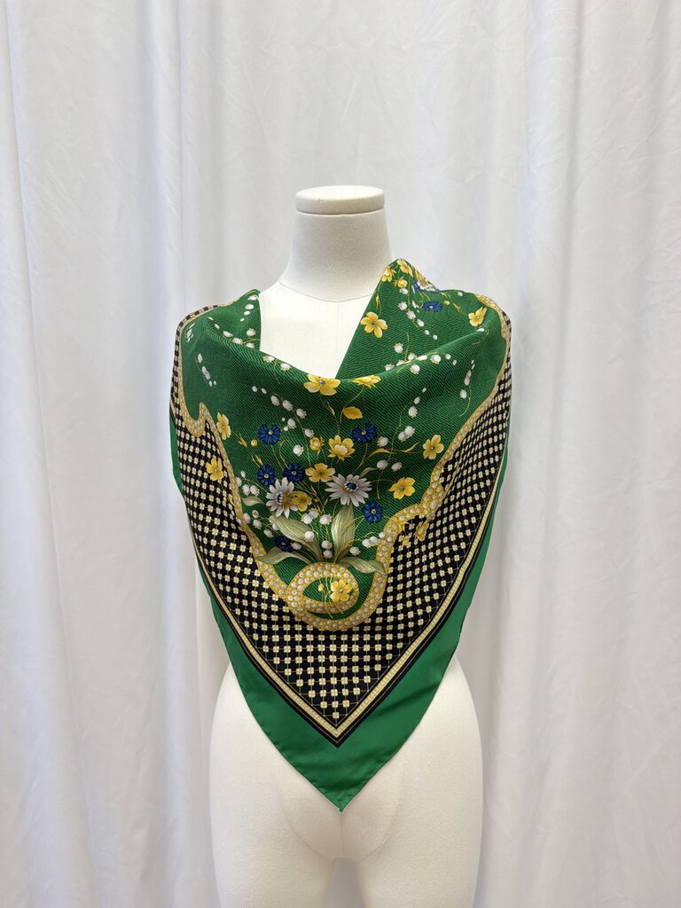 Valentino Vintage Floral Silk Scarf