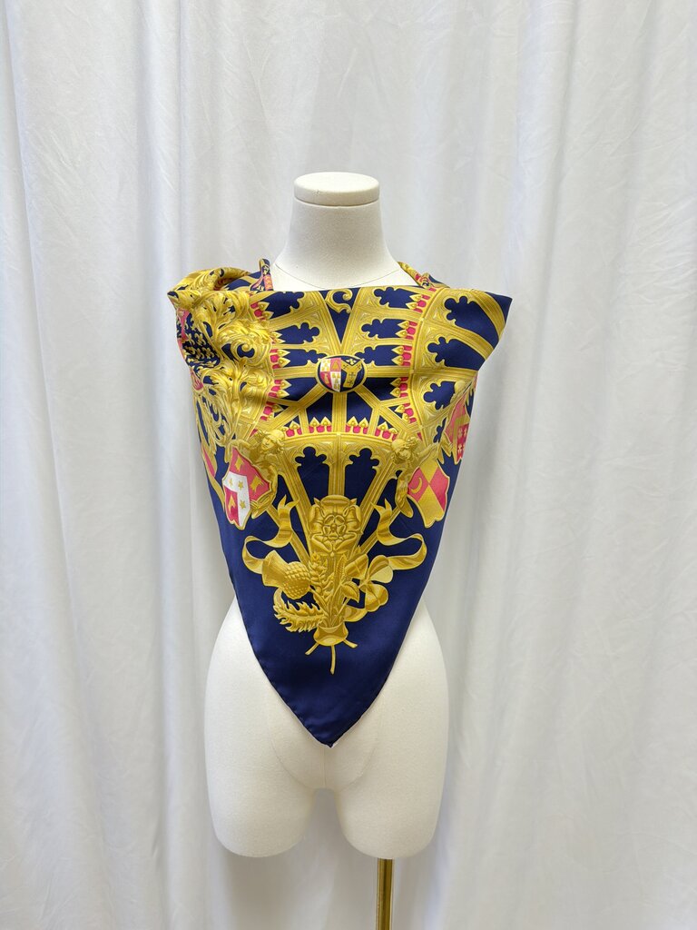 Hermes "British Heraldry" Silk Scarf