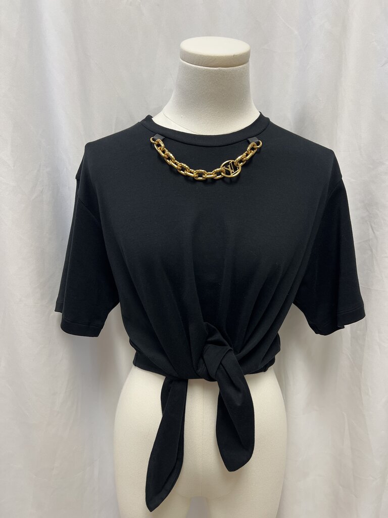 Louis Vuitton Cotton Chain Detail Tie Front Tee