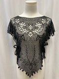 Dior Silk Lace Pattern Poncho