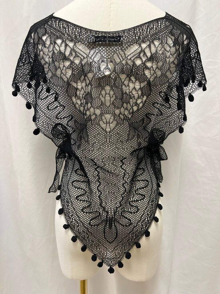Dior Silk Lace Pattern Poncho