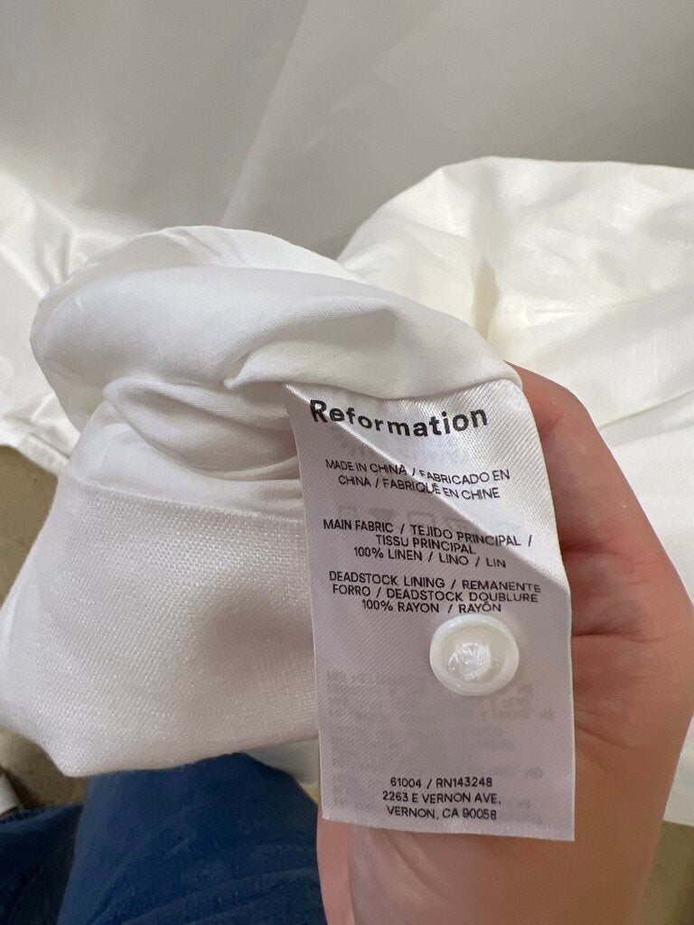 Reformation Linen Button Up Dress