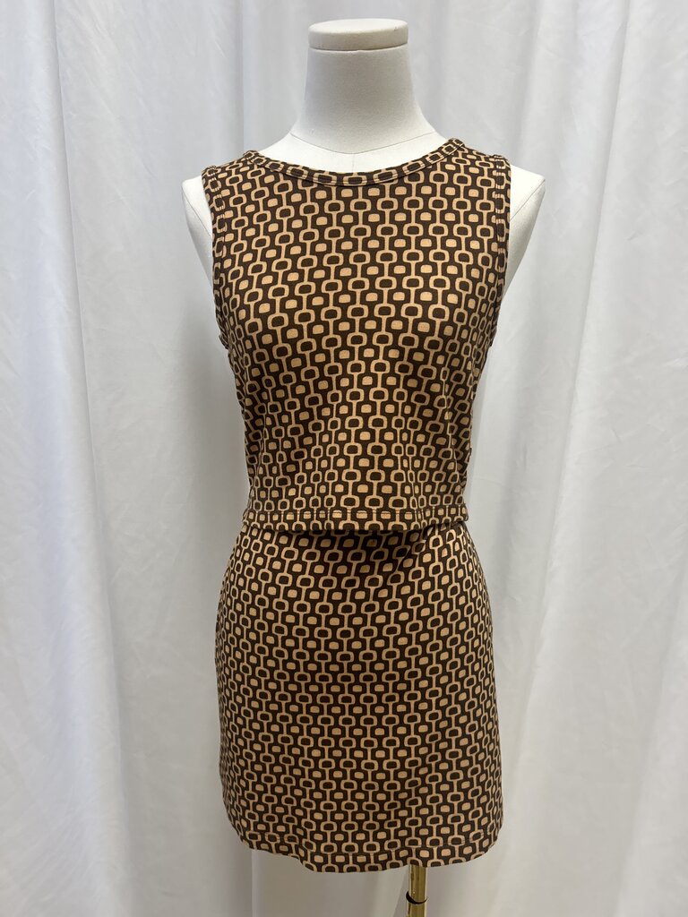 Leset Retro Cropped Top and Skirt Set