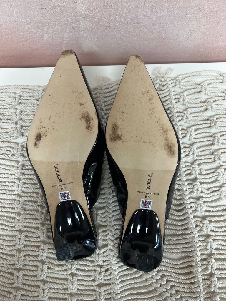 Larroude Patent Mule w/ Box and Dustbag