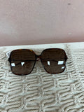 Gucci Oversized Square Frame Tortoise Shell Sunglasses w/ Case and Dustbag