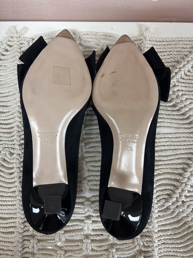 Miu Miu Suede Bow Pump w/ Box and Dustbag