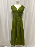 Frame Seersucker Sleeveless Maxi Dress