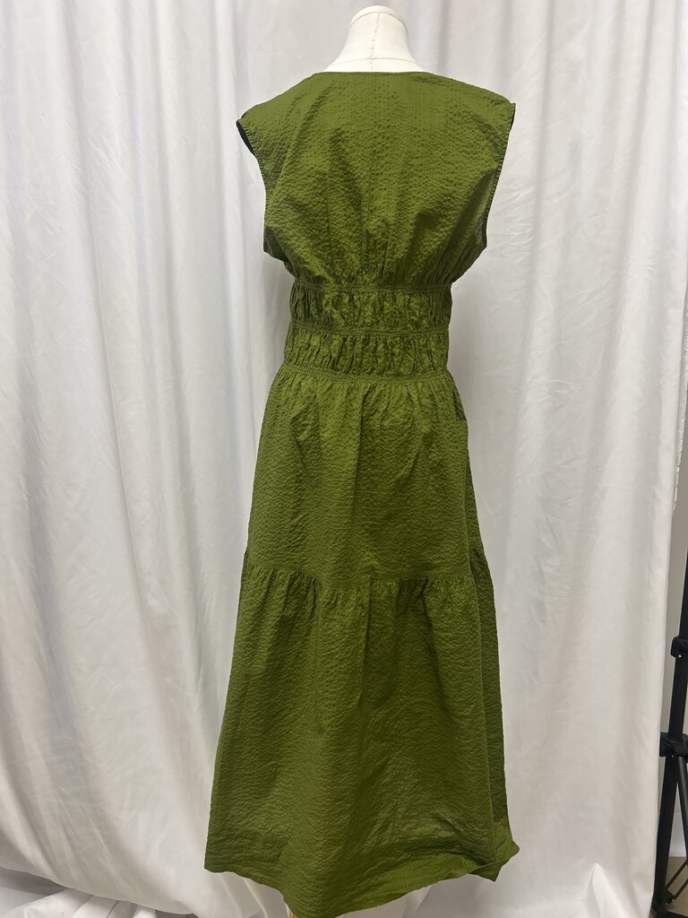 Frame Seersucker Sleeveless Maxi Dress
