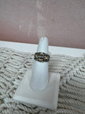 David Yurman Two Tone 14k Gold and Sterling Silver Cable Ring