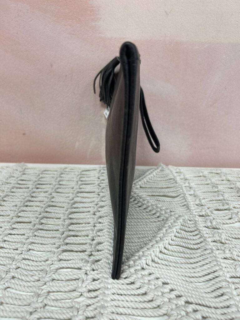 Fount Large Leather Tassel Clutch w/ Dustbag
