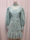 Alice + Olivia Yazmin Eyelet Mini Dress
