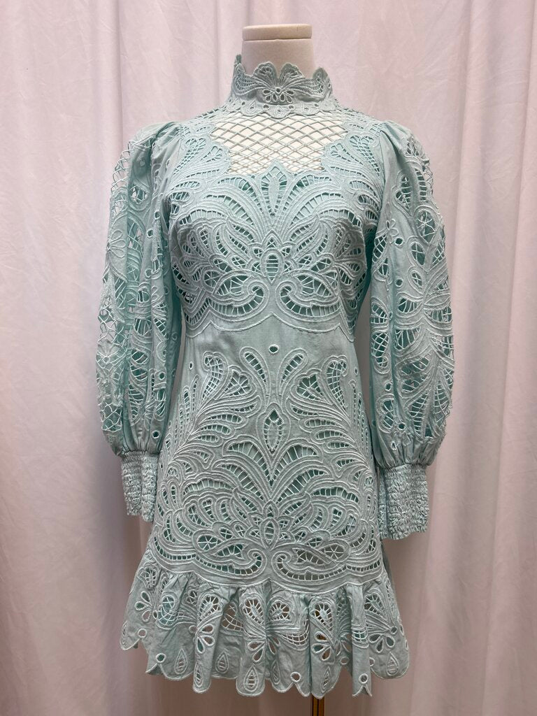 Alice + Olivia Yazmin Eyelet Mini Dress