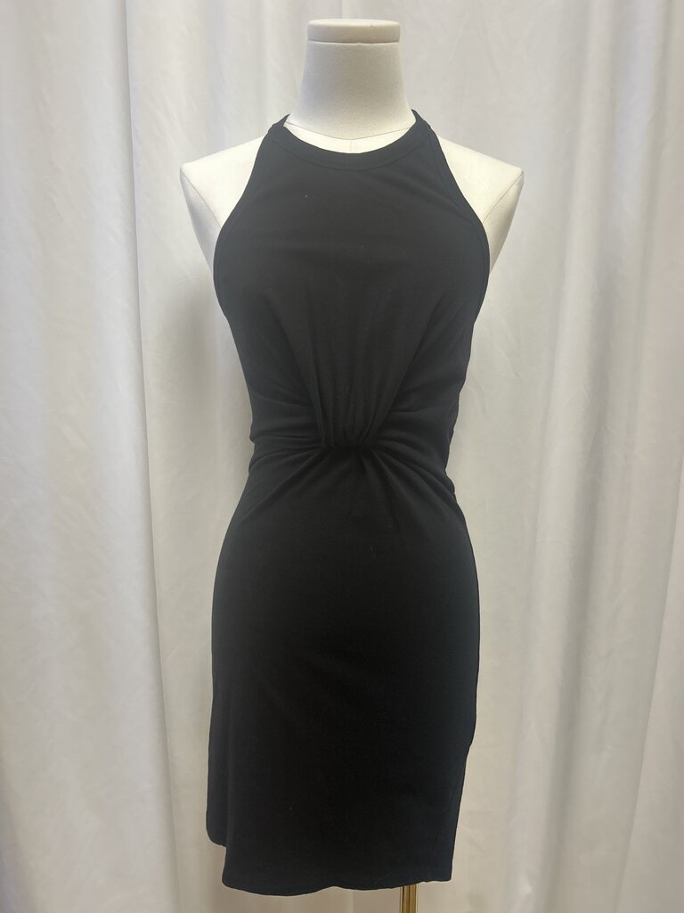 Alexander Wang Cotton Front Knot Halter Dress
