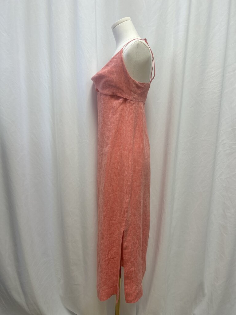 Matthew Burch Linen Cowl Neck Maxi Dress