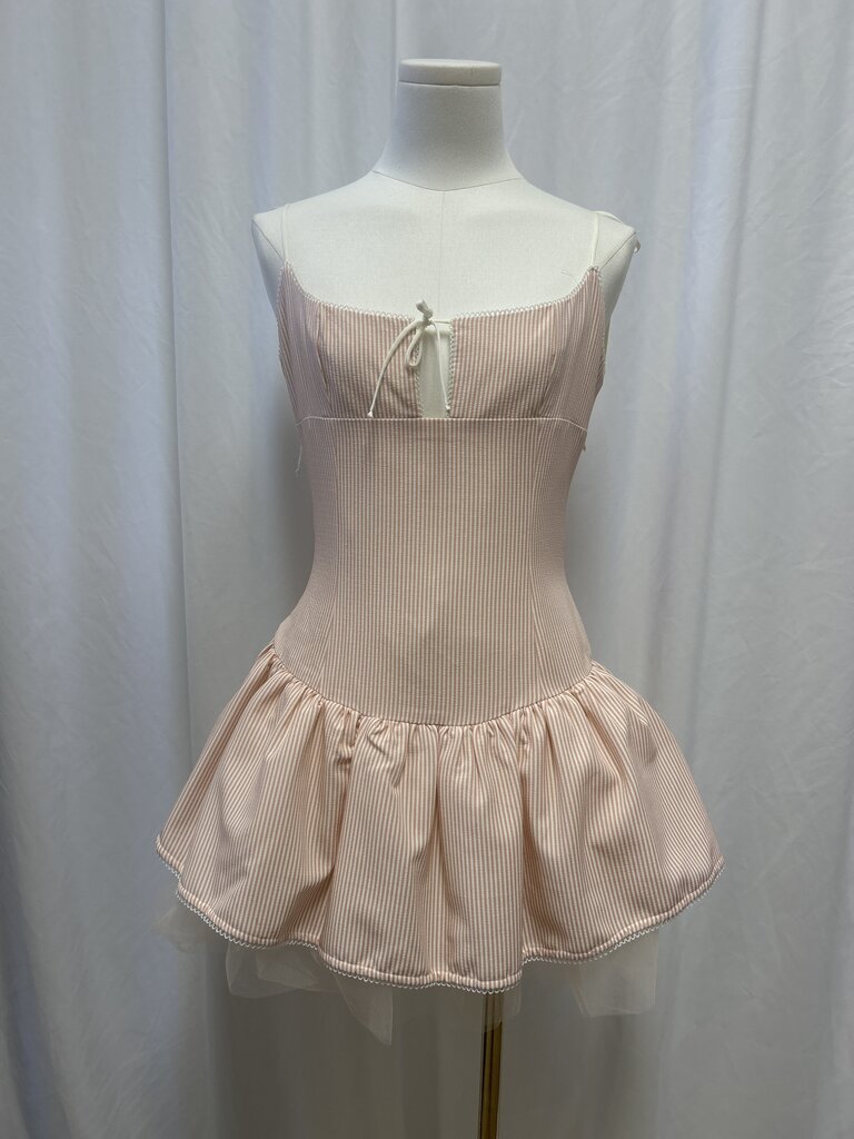 Fait Par Foutch Pinstripe Babydoll Dress