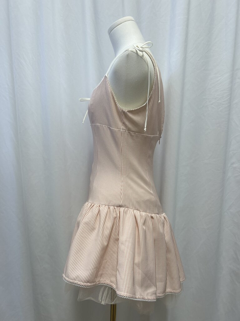 Fait Par Foutch Pinstripe Babydoll Dress