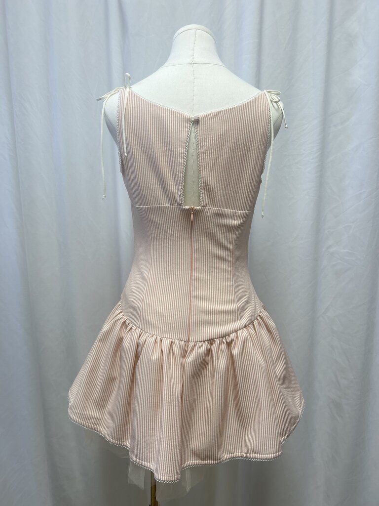 Fait Par Foutch Pinstripe Babydoll Dress