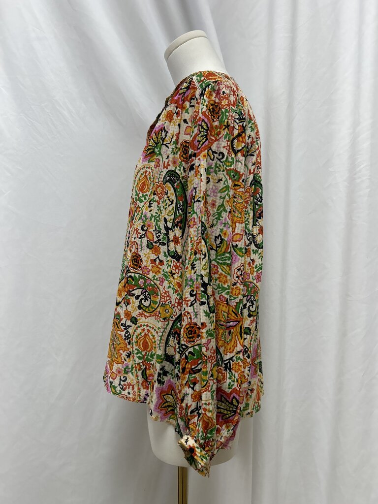 ba&sh Paisley Long Sleeve Blouse