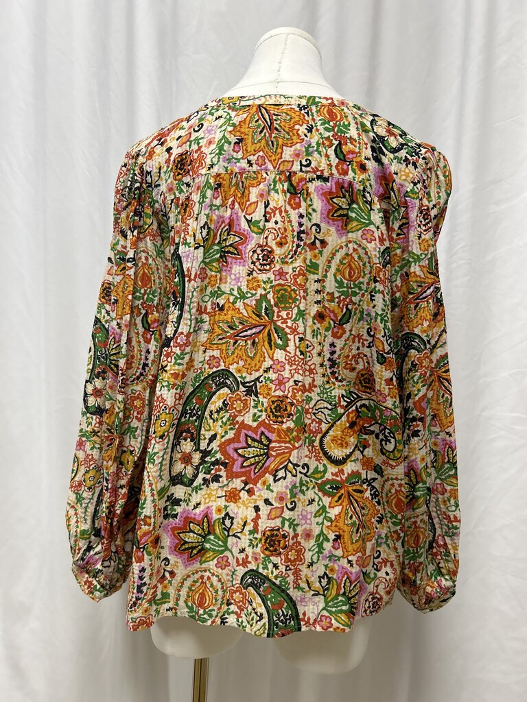 ba&sh Paisley Long Sleeve Blouse
