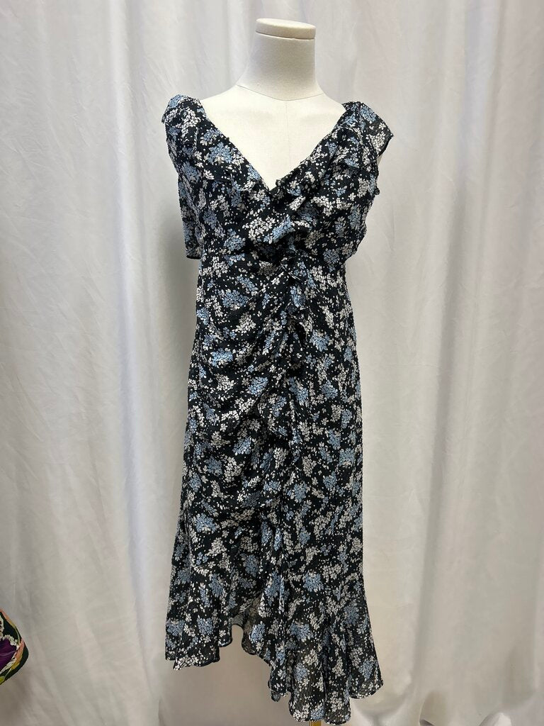 Veronica Beard Amal Floral Silk Dress