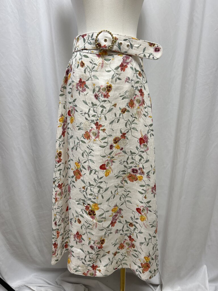 Zimmermann Belted Linen Maxi Skirt