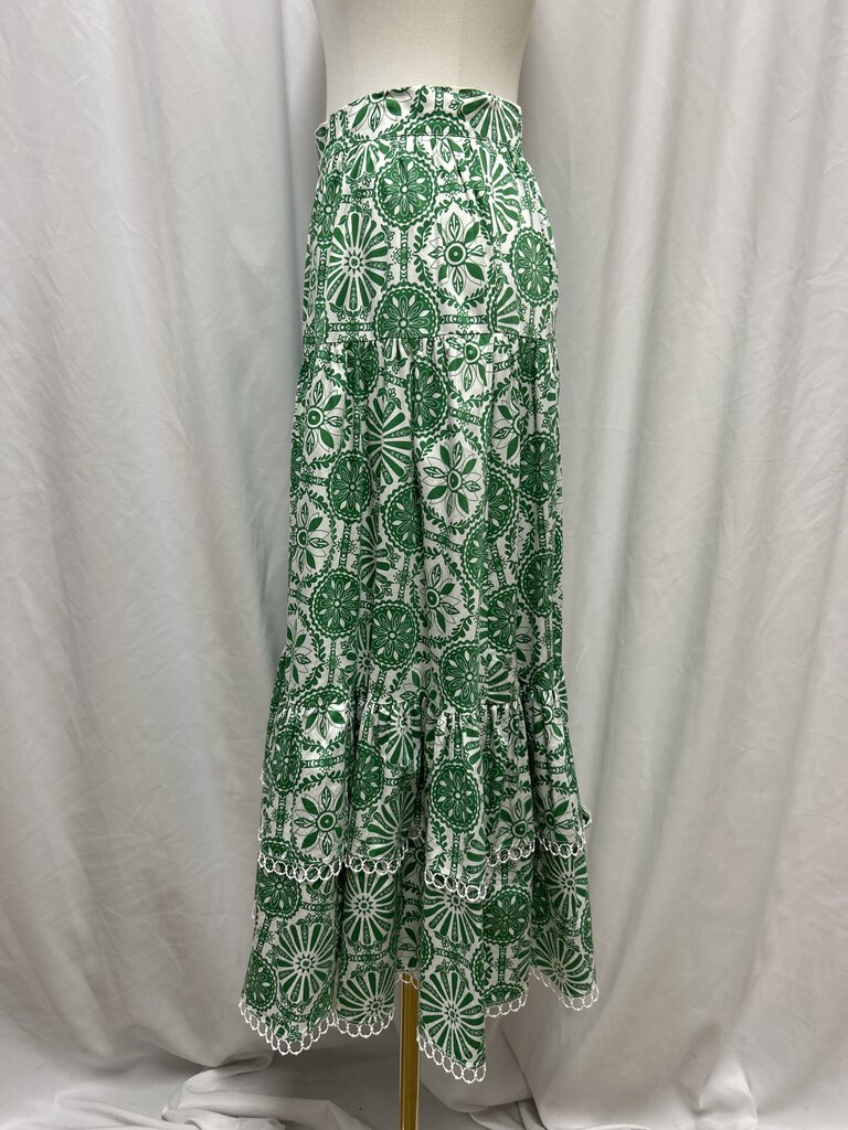 Borgo De Nor Geometric Floral Print Maxi Skirt