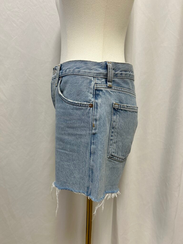 Agolde Distressed Hem Jean Short