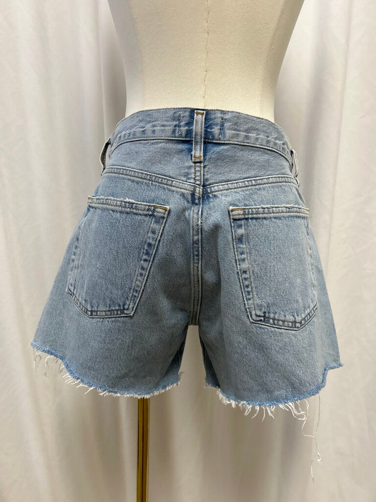 Agolde Distressed Hem Jean Short
