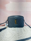 YSL Chevron Lou Camera Bag Medium w/ Box and Dustbag