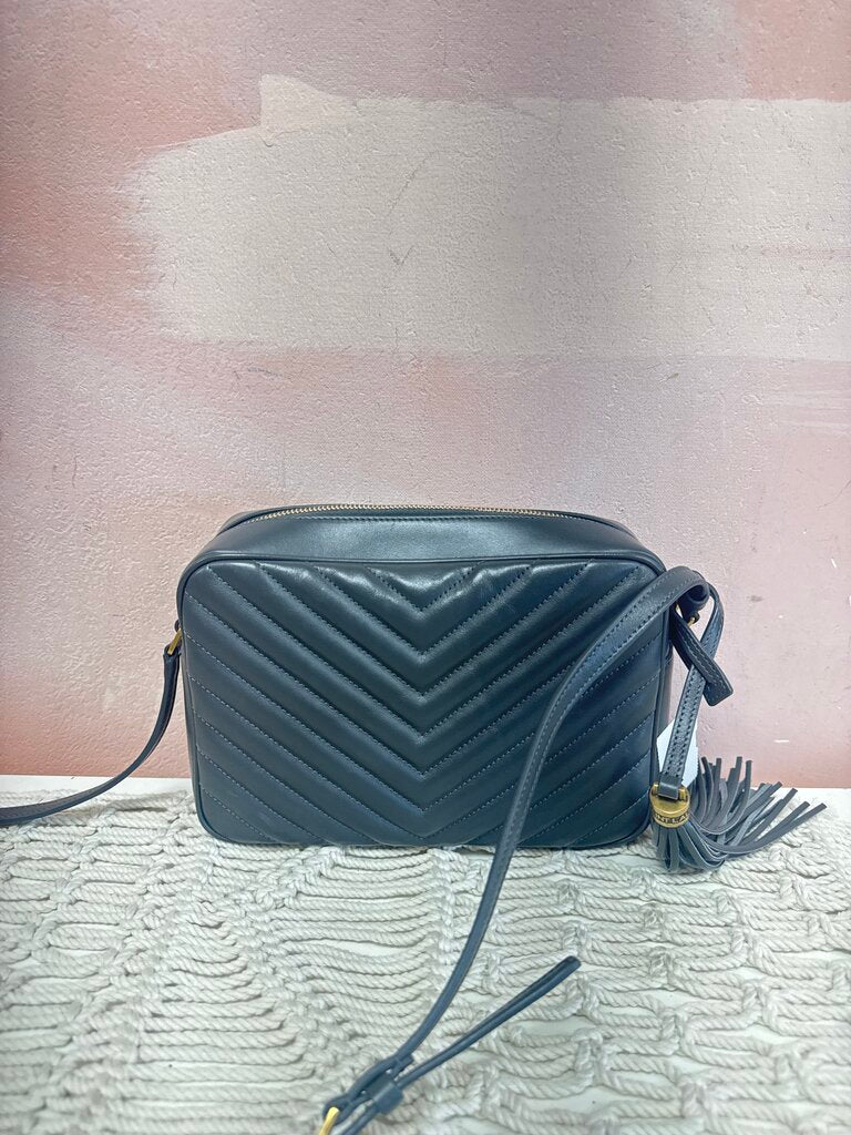 YSL Chevron Lou Camera Bag Medium w/ Box and Dustbag