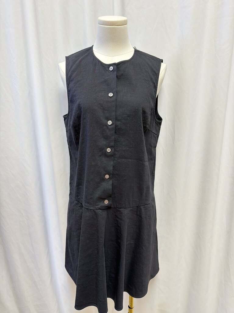 Theory Linen Blend Sleeveless Mini Dress