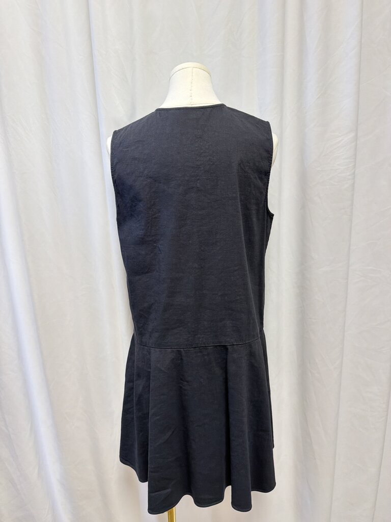 Theory Linen Blend Sleeveless Mini Dress